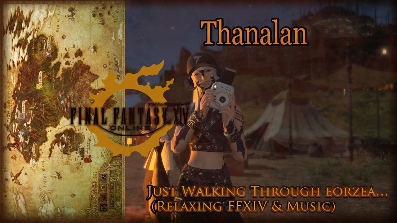 1 Hour Relaxing Walk In Thanalan - Music & Ambience - FFXIV