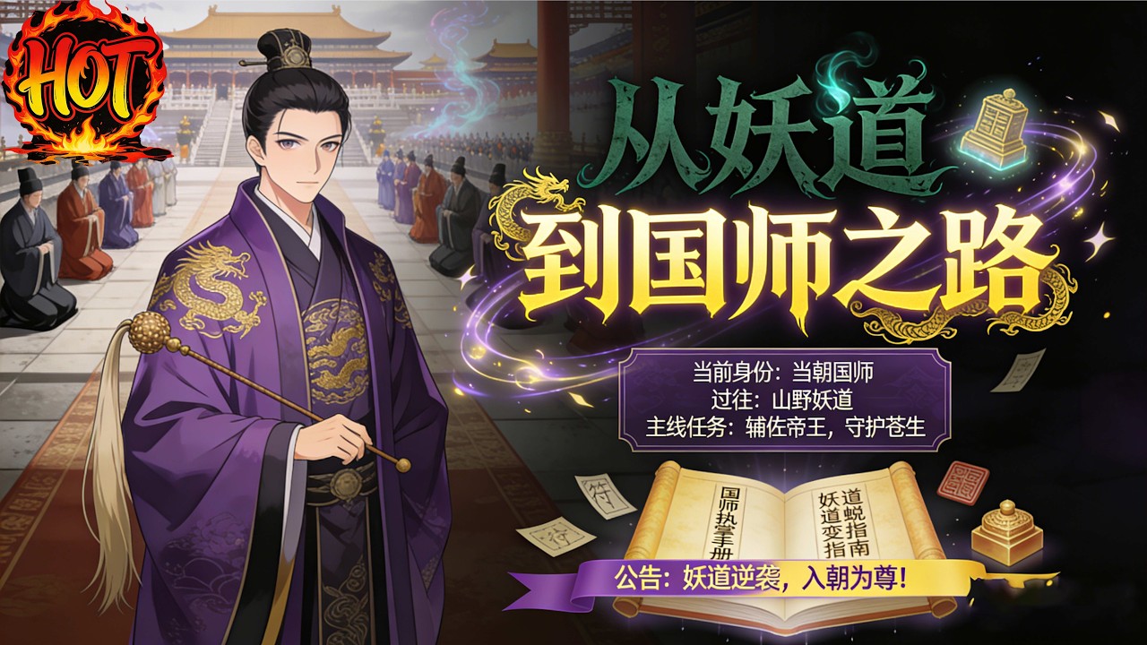 ✨【强推】《从妖道到国师之路》第1~60集大乾王朝末年，天灾战乱频发，现代穿越者刘玄成为青云县的骗子妖道，绝境中觉醒可兑换物资的无敌声望系统#穿越 #末世 #异能 ##动态漫画# 漫野推文