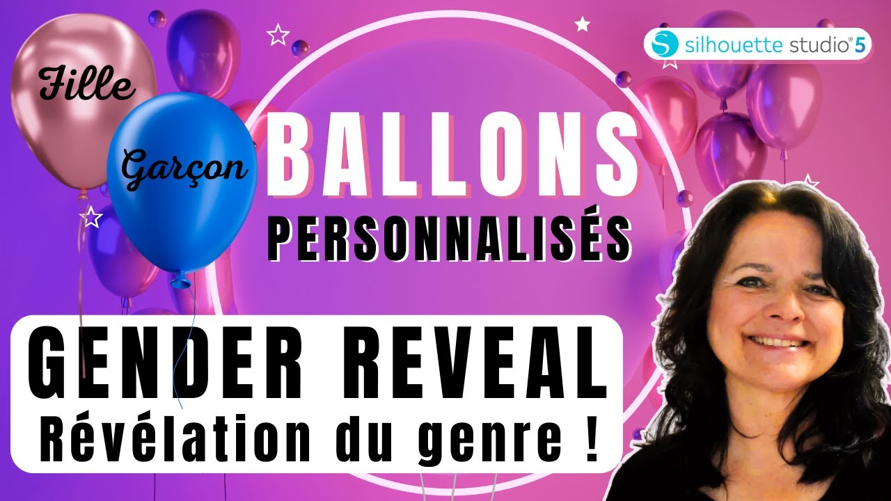 Ballon GENDER REVEAL🎈🩵💗 | Personnalisation Révélation magique du genre et Silhouette Studio