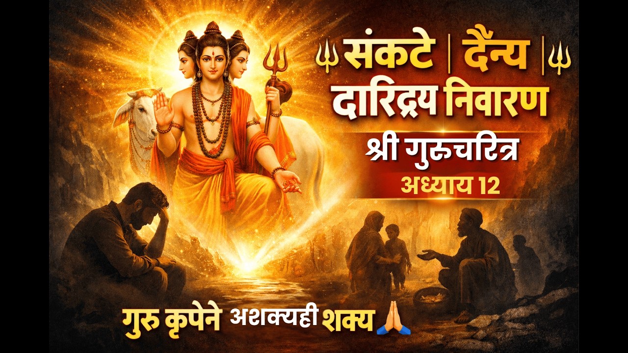 Shree #Gurucharitra Adhyay 12 | #श्रीगुरुचरित्र अध्याय १२ | संकटांचे व दैन्य दरिद्र्याचे निवारण होते