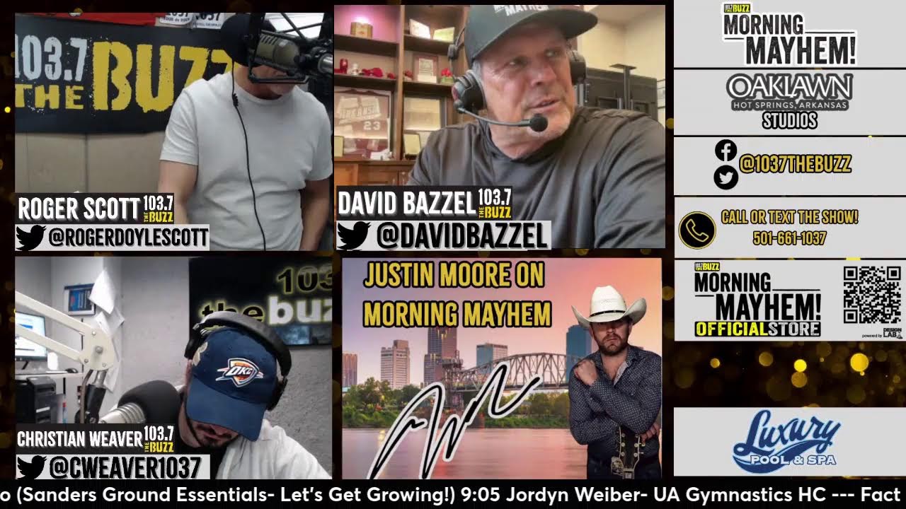 Morning Mayhem with David Bazzel and Roger Scott is LIVE from The Oaklawn Hot Springs Studio!