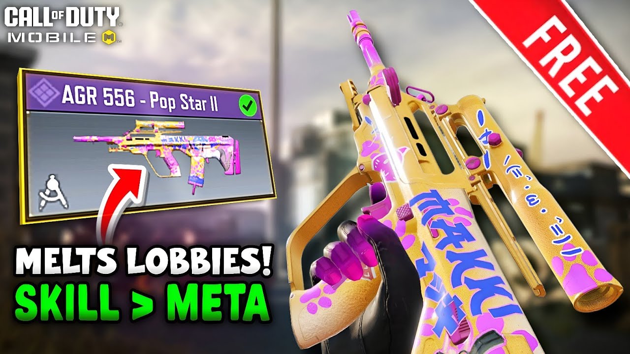Destroying Lobbies with Free AGR 556 - Pop Star II #codm