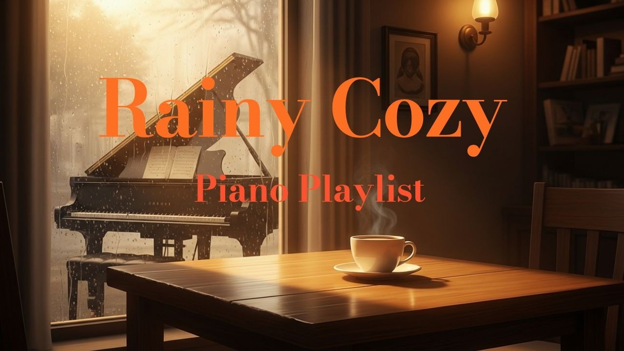 10 Hours Cozy Piano Playlist ☕ Rainy Café Music for Study, Relax, Focus & Sleep (No Vocals)