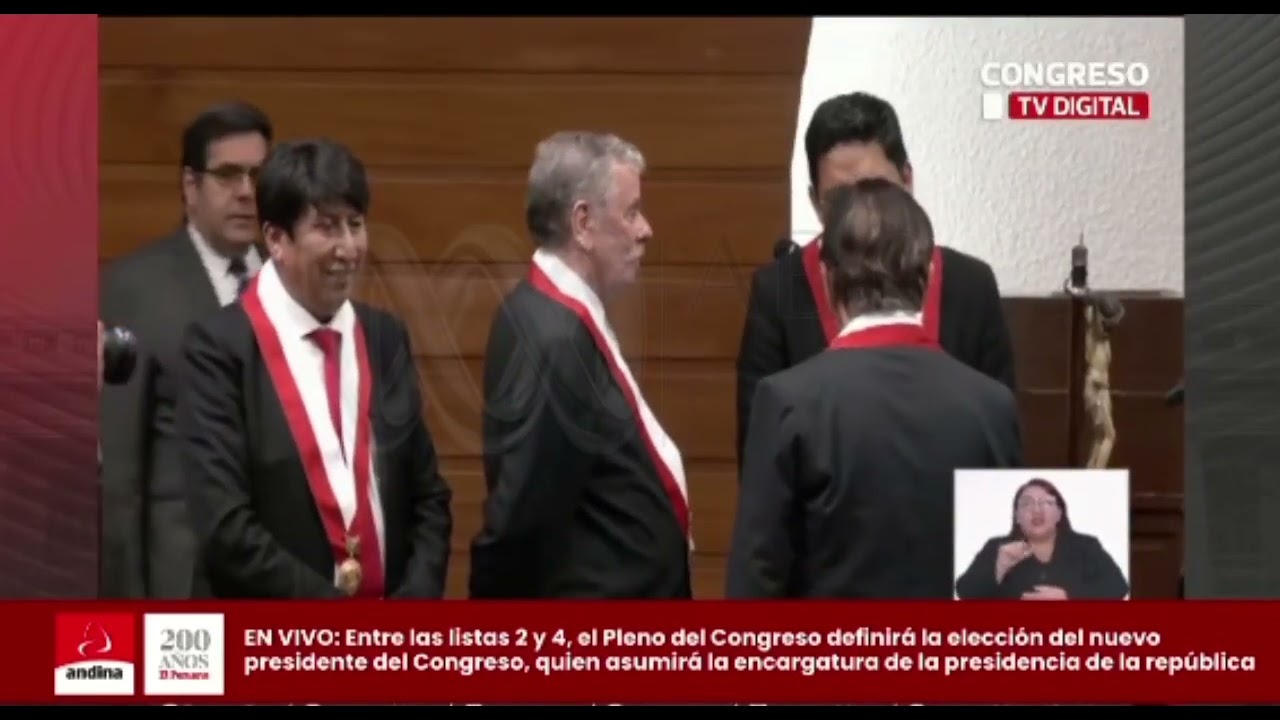 José María Balcázar es electo titular del Congreso y asumirá la Presidencia del país.