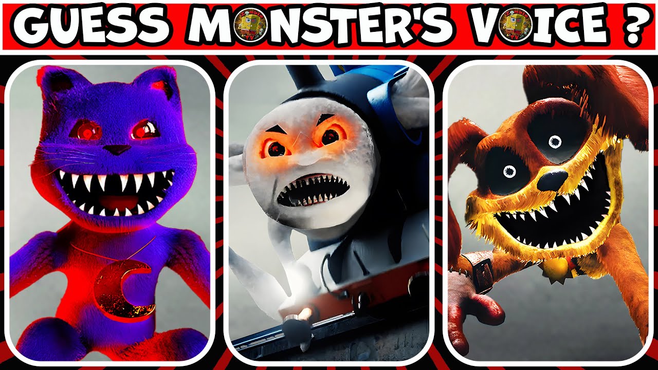Guess the MONSTER'S VOICE? Poppy Playtime Chapter 3, Smiling Critters, CatNap, Miss Delight, DogDay