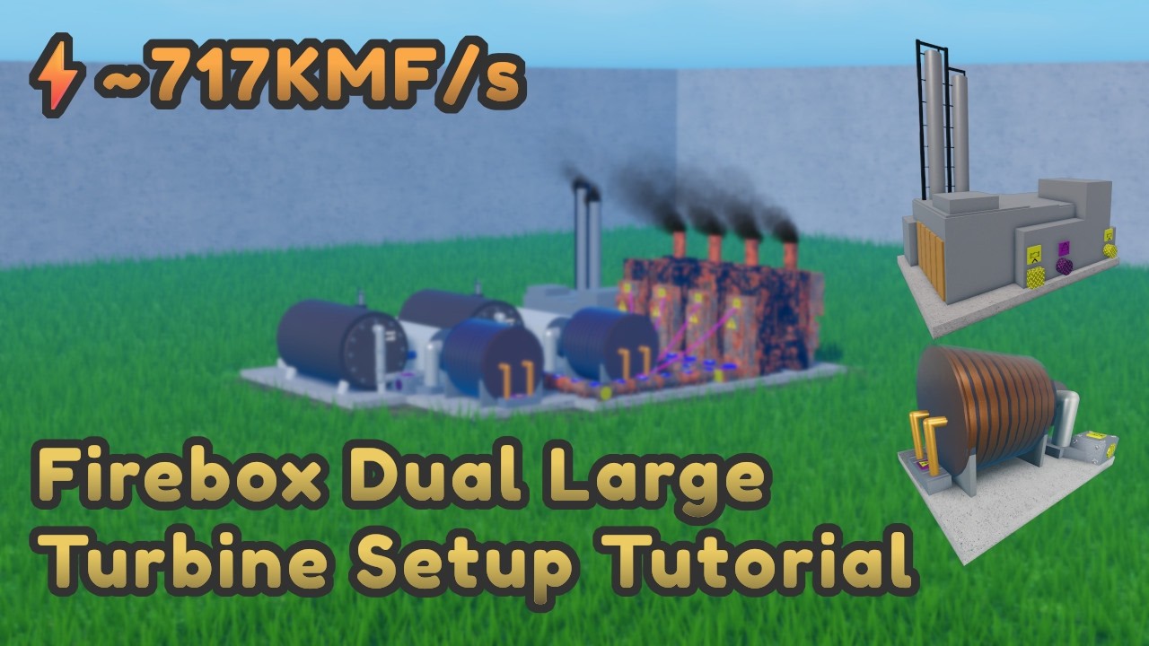 Firebox Dual Large Turbine Setup Tutorial | Industrialist Roblox