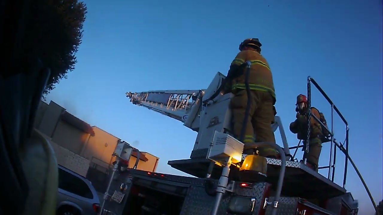 Commercial Ventilation in Rialto with 3 firefighter truck company