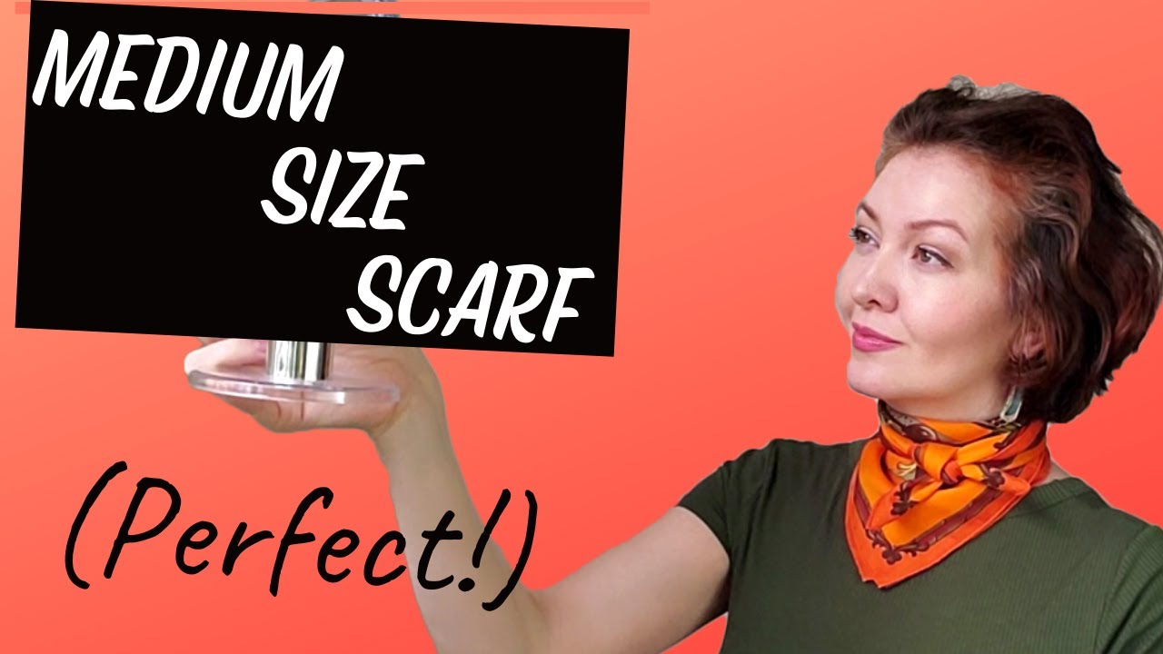 How to wear a medium size scarf. Neck scarf with  t-shirt.