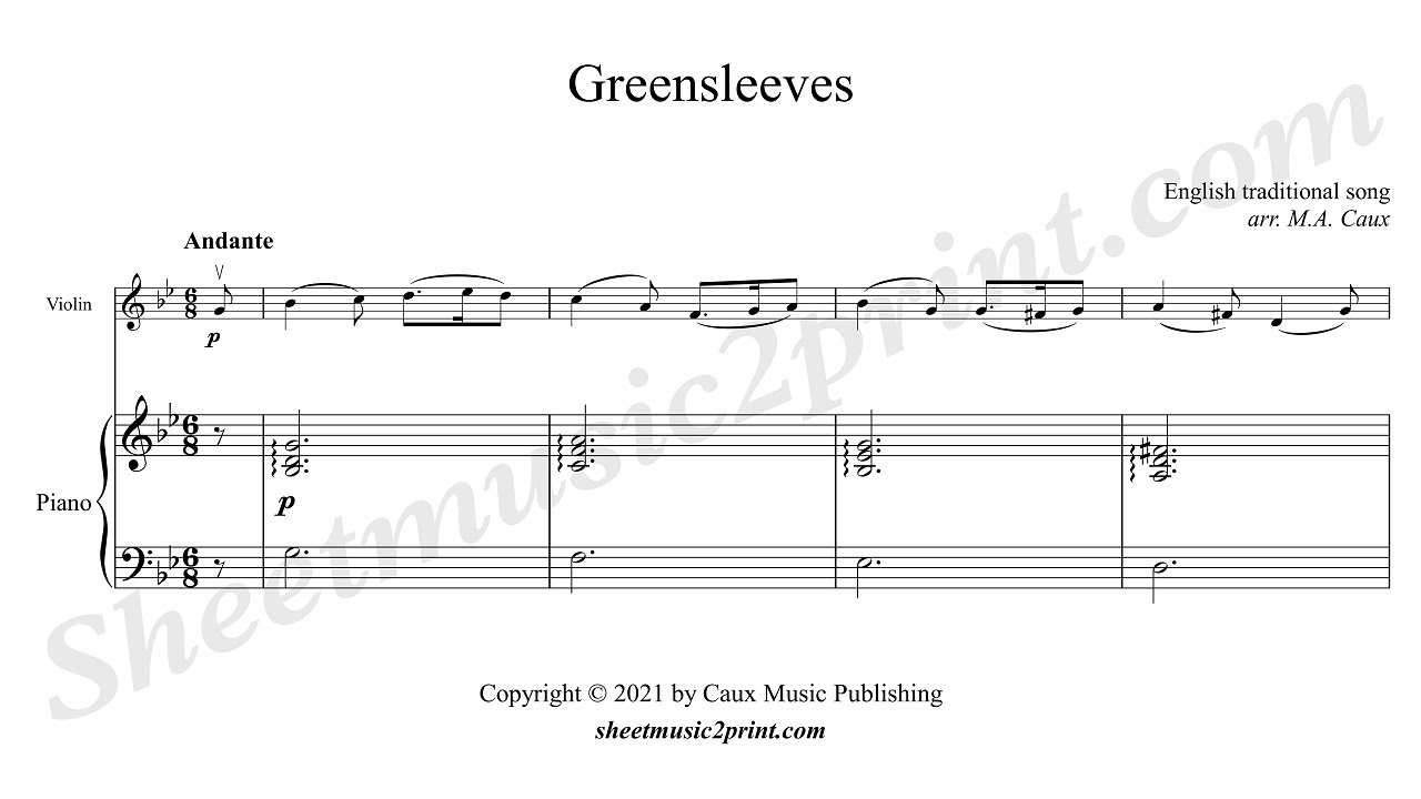 Greensleeves - Violin