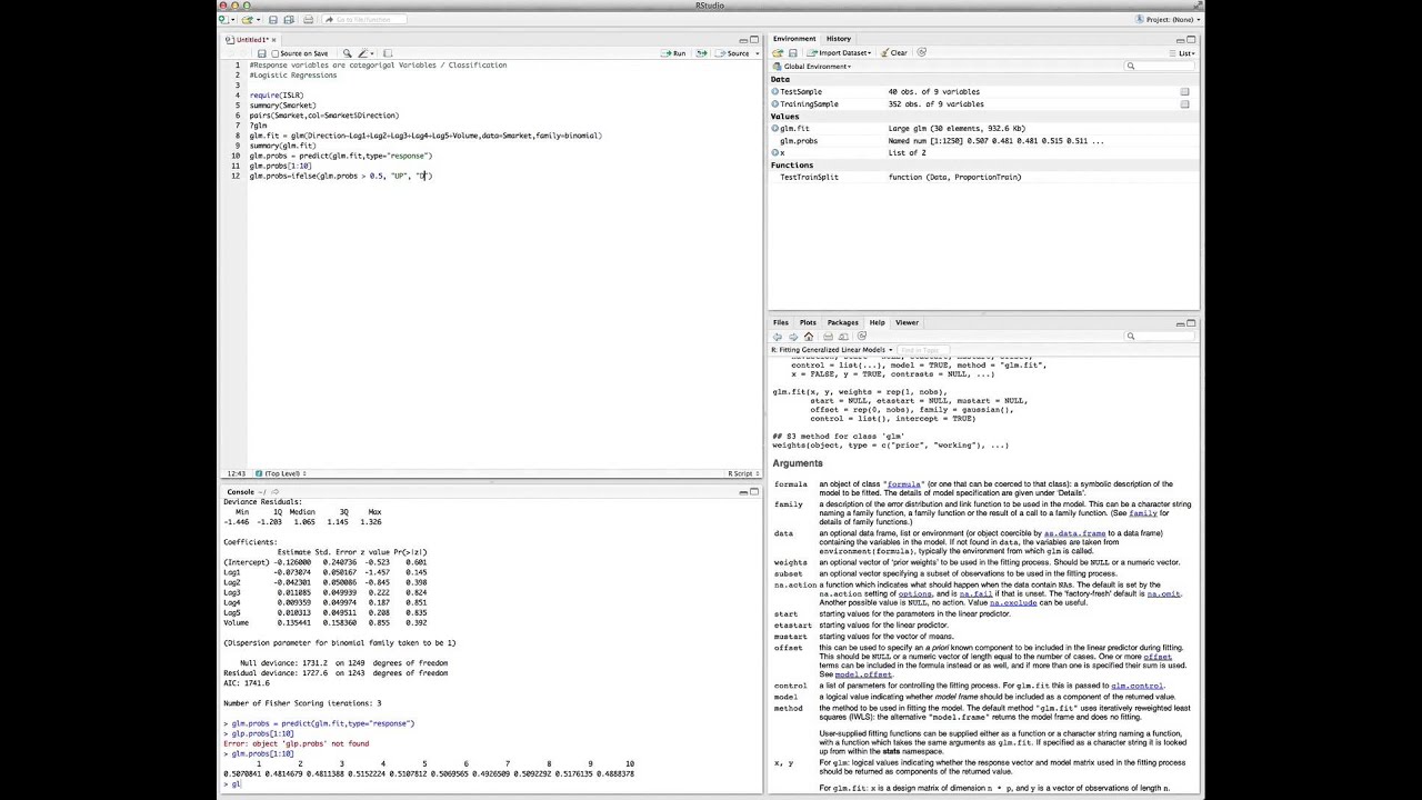 R-Session 4 - Part a - Statistical Learning - Classification