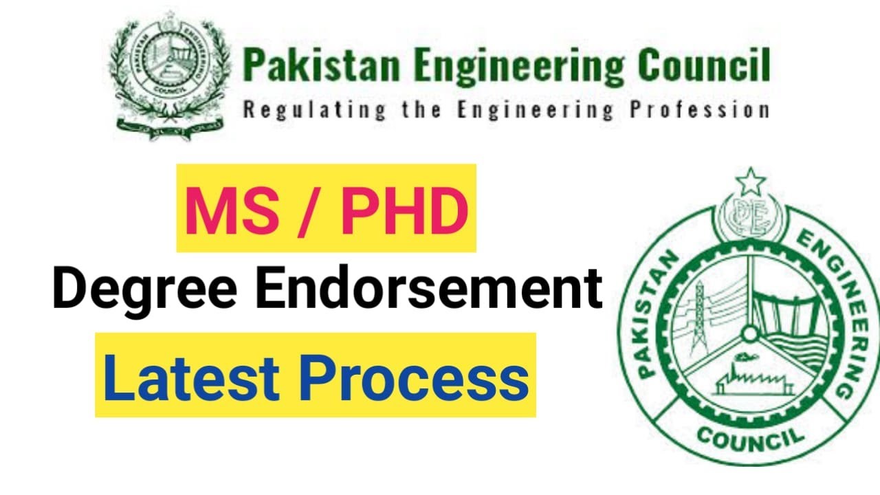 MS PHD Degree Endorsement in PEC | Endorsement of Higher Qualification Latest Process 2022