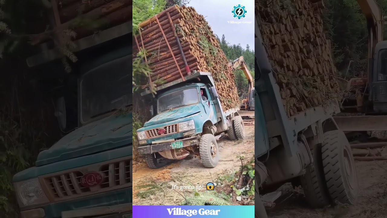 This Overloaded Truck is a DISASTER Waiting to Happen! OMG! #fail #truck #dangerous #accident