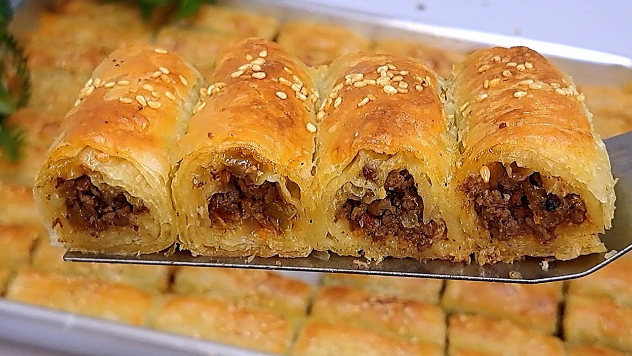 Мясные палочки фило (турецкий бёрек) со всем профессионализмом❗️Вы приготовите их всего за 5 мину...