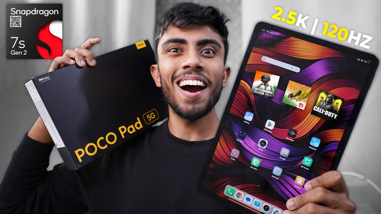 POCO PAD 5G NEW Budget Gaming Tablet🔥Snapdragon 7s Gen2, 10000mAh Battery 🤯Under ₹20K