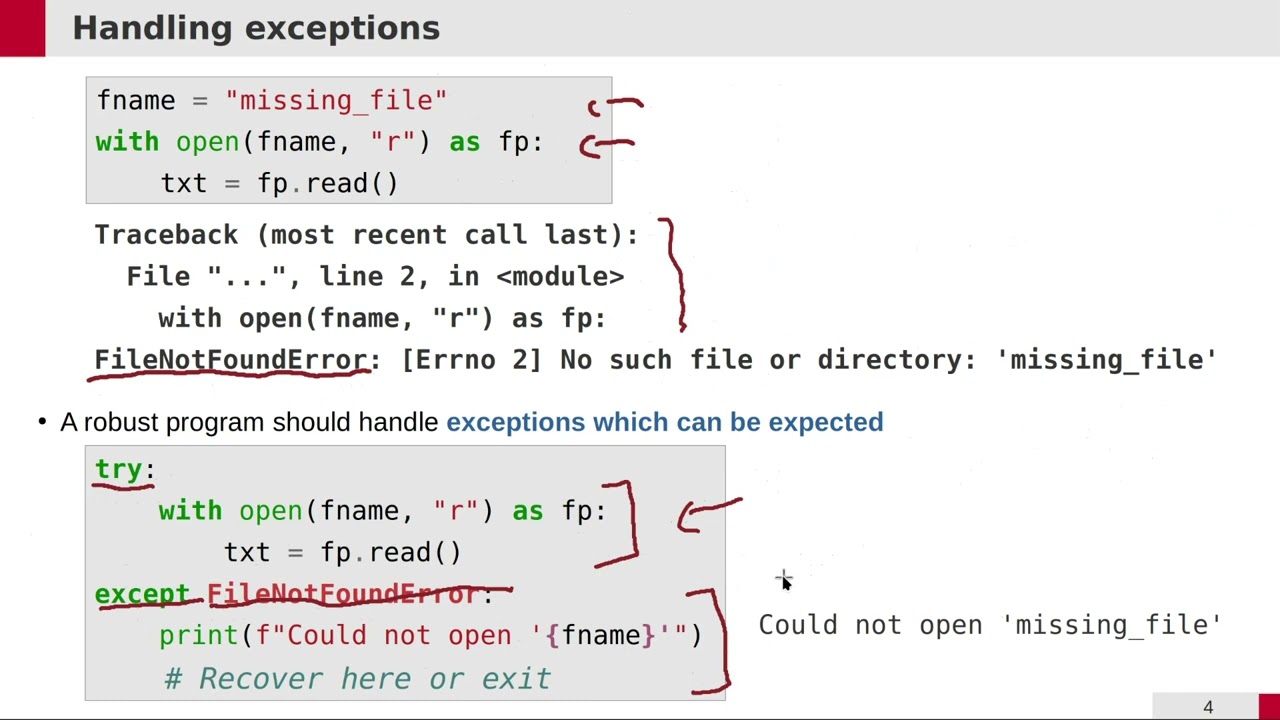 SciPro Python 2024: 17 - Exceptions