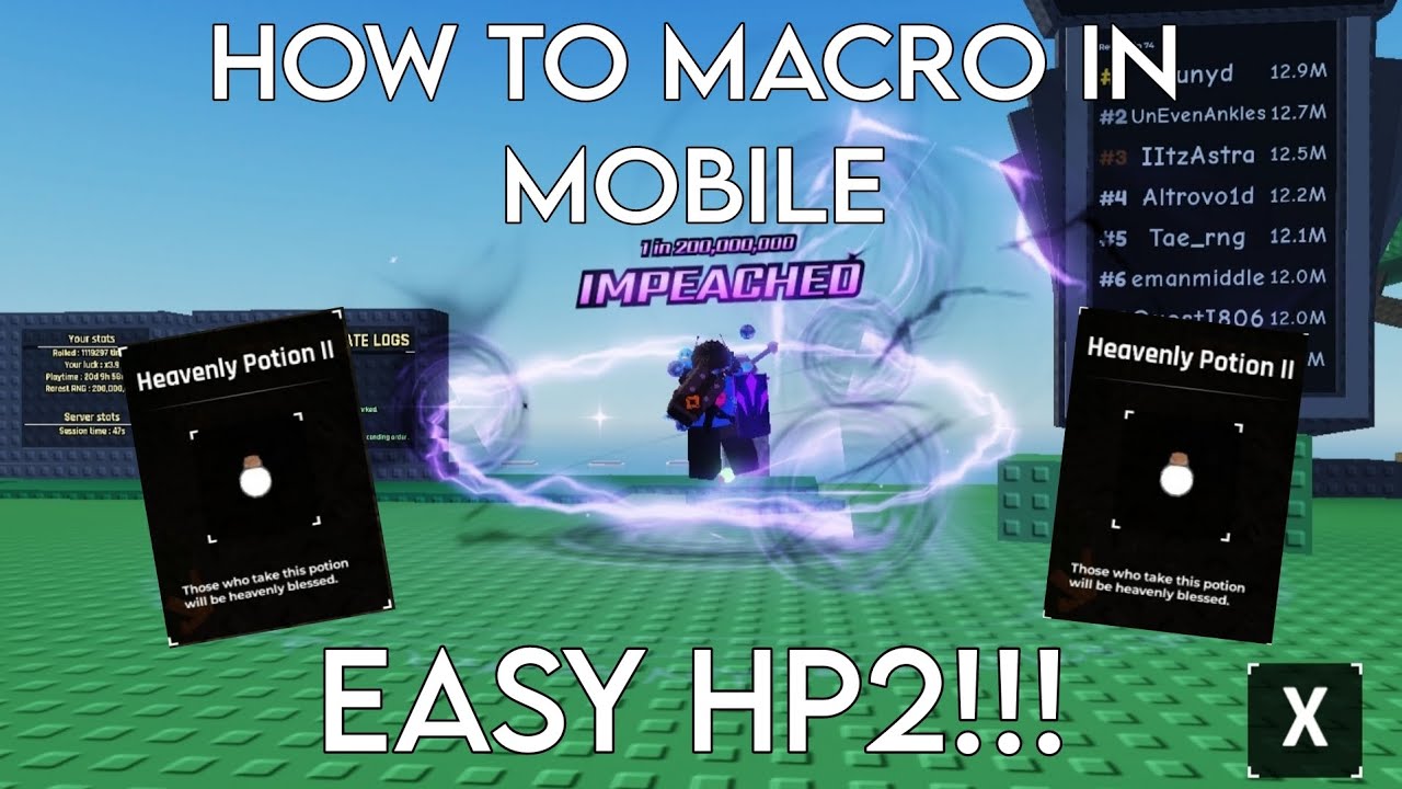 HOW TO MAKE A MACRO IN MOBILE.... (EASY HP2!!!) | Roblox Sol's RNG