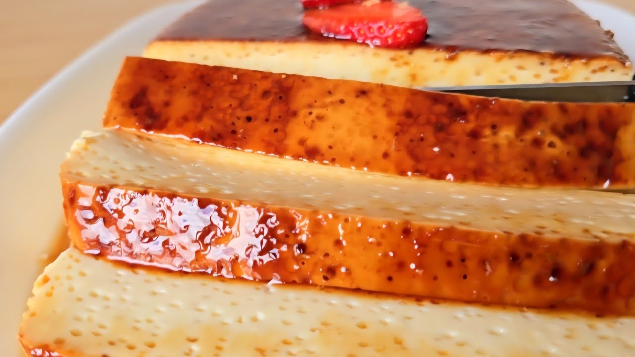 ⭐️ el postre SIN HARINA m&aacute;s RICO Y F&Aacute;CIL, EN 1 MINUTO , 4 ingredientes❤FLAN DE 8 HUEVOS❤