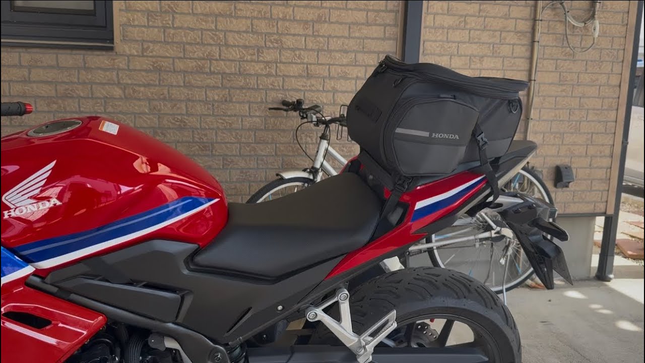 CBR400Rにホンダ純正のシートバッグを取り付けた #バイク #cbr400r #シートバッグ