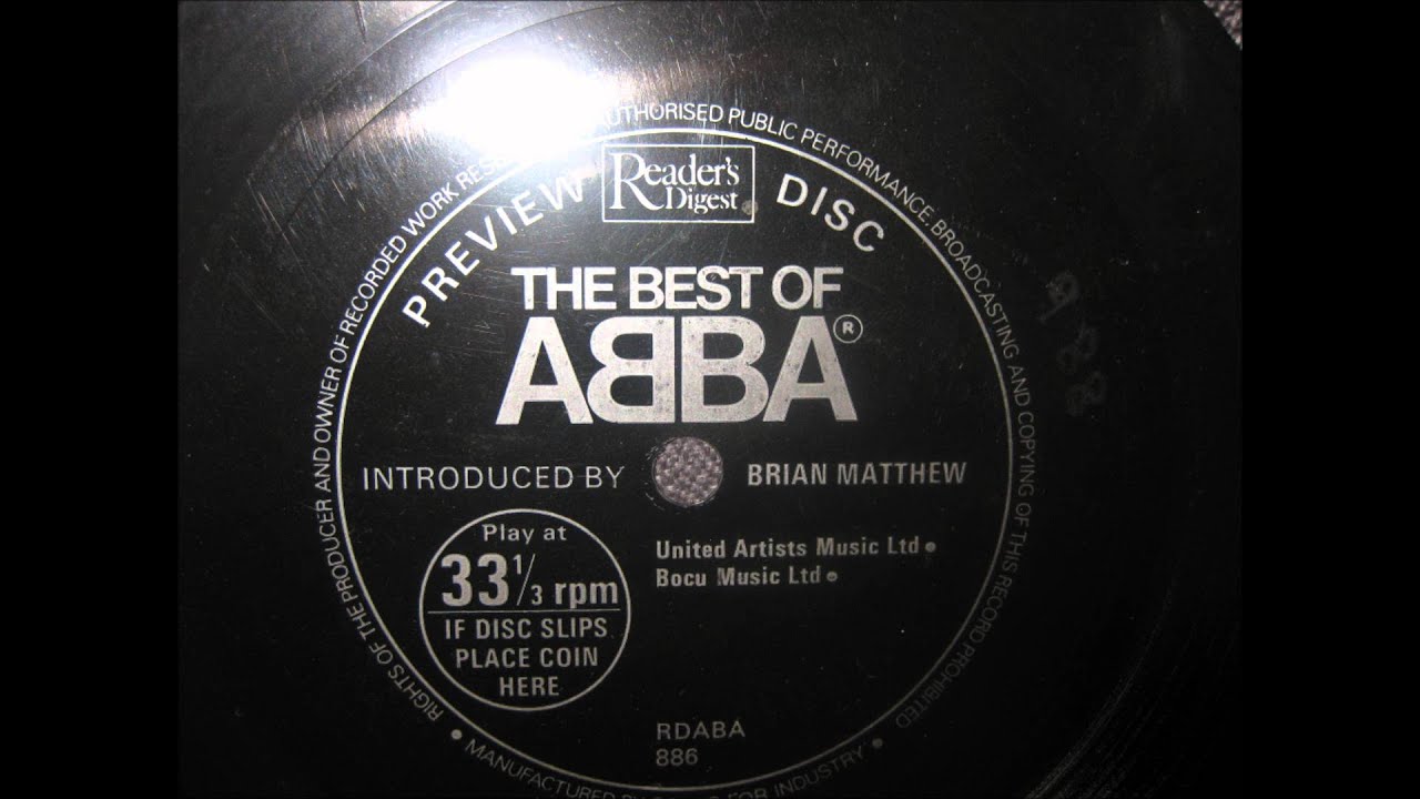 The Best Of ABBA Rare Reader's Digest Promo Flexi Disc