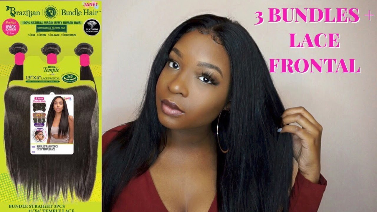 JANET COLLECTION BRAZILIAN BUNDLE HAIR 3 BUNDLES & LACE FRONTAL