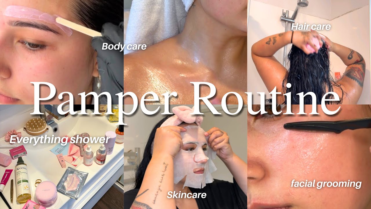RELAXING PAMPER ROUTINE 🫧 Self Care, Sunday Reset, Skincare, Body & Hair
