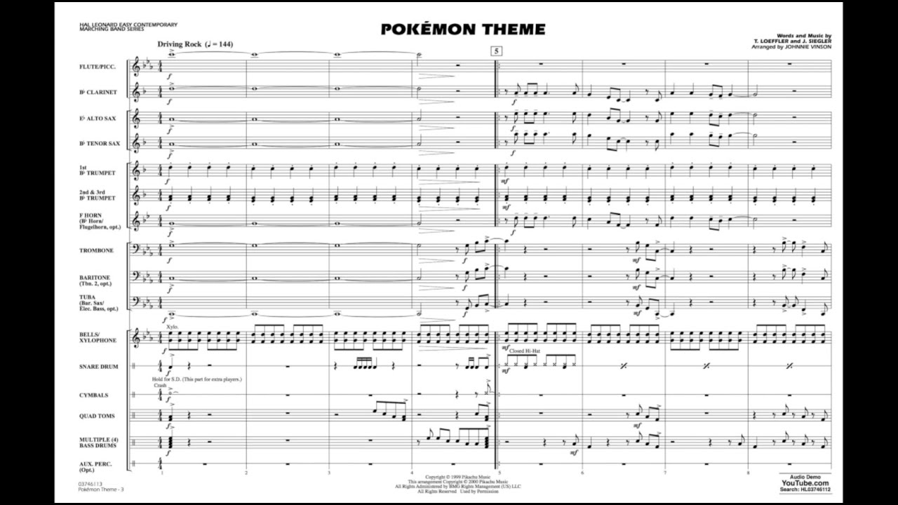 Pokémon Theme arranged by Johnnie Vinson