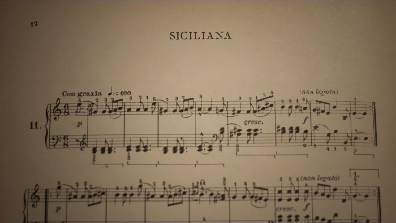 SCHUMANN Álbum  para la juventud Op. 68  - 11. Siciliana -  Efraín García, piano