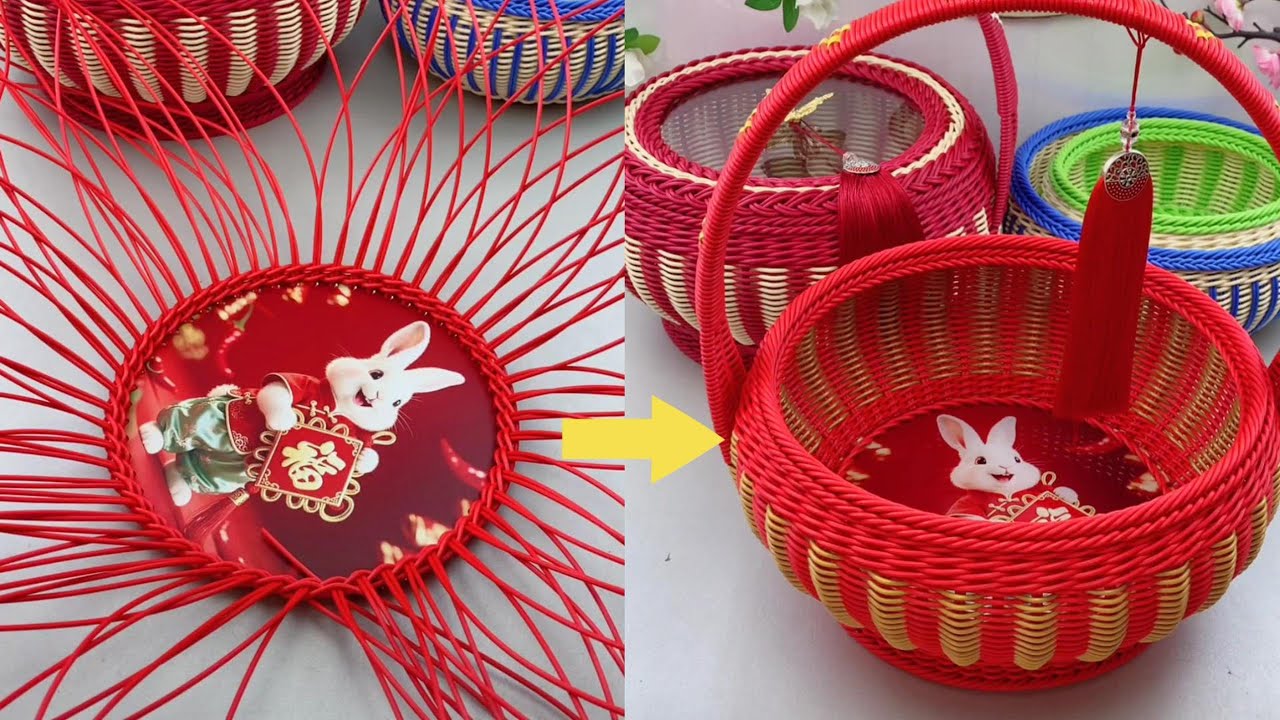 Ultimate Guide to Weaving a PE Rattan Basket with Acrylic Base #diy #handmade #craft