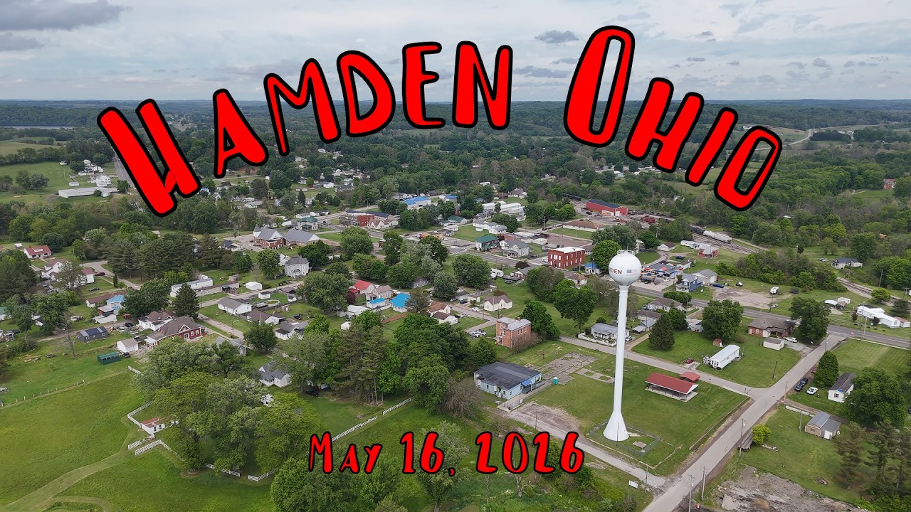 Hamden Ohio on May 16, 2026 drone view in 4K