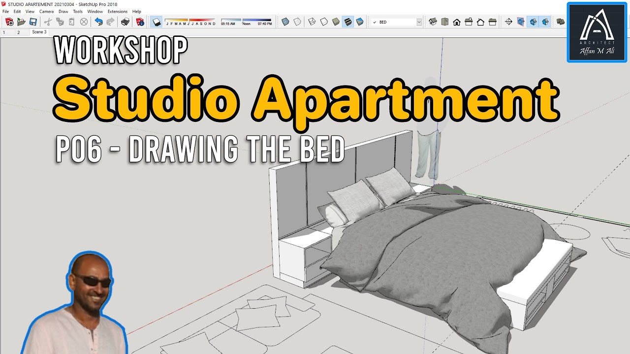 WORKSHOP PART 06 - DRAWING BED طريقة رسم السرير
