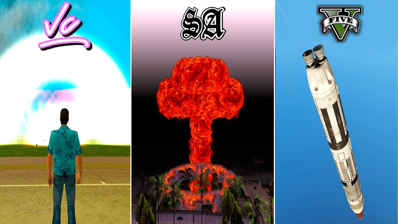 Nuclear Bomb in GTA Games (Evolution)