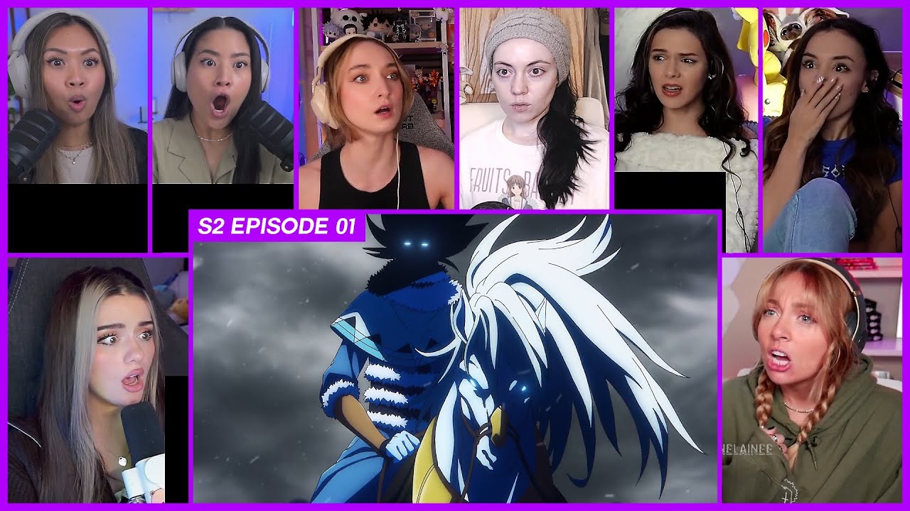 [GIRLS REACT] Jinwoo enters a Red Gate Dungeon | Solo Leveling S2 Ep 1 Girl Reaction Mashup