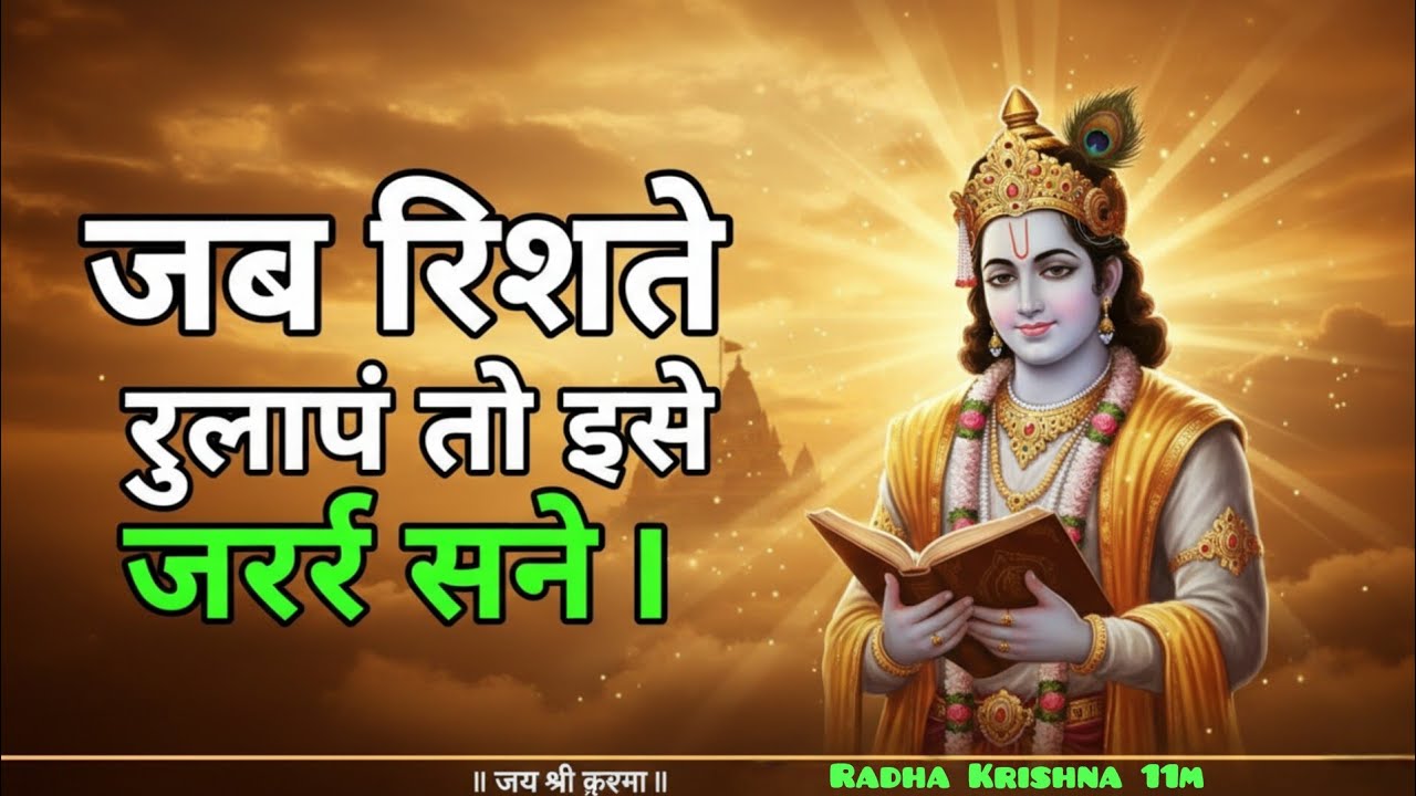 जब रिश्ते रुलाएं तो इसे जरूर सुने ।।। जय श्री कृष्णा ।। Daily Krishna Message l Shri Krishna Bani l
