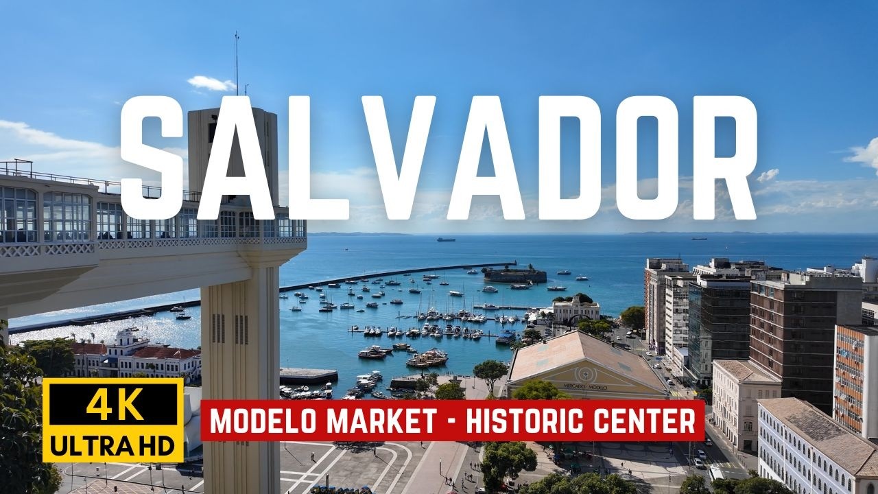 Salvador, Bahia 🇧🇷 Modelo Market and Historic Center Walking Tour | 4K UHD