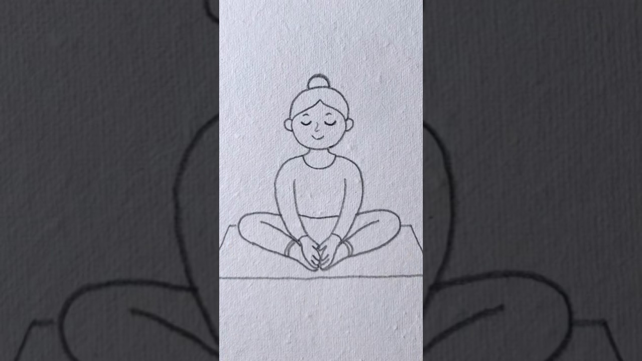 Simple Yoga drawing #shorts  #shortvideo #shortsfeed #viral #trending #art #funny #viralvideo #short