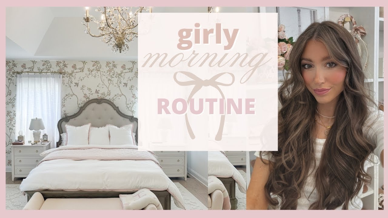 girly morning routine 🎀 + home decor updates/haul!