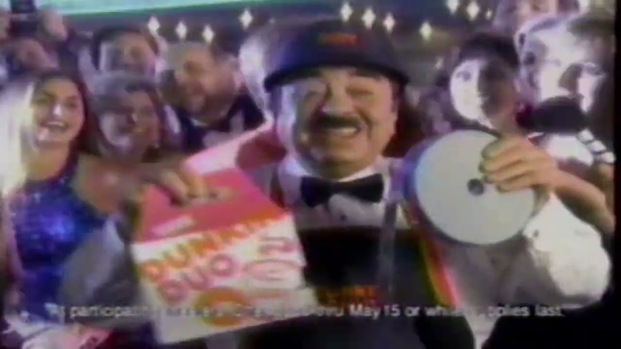Retro Dunkin Donuts Restaurant Commercial 1995 Dunkin Duo