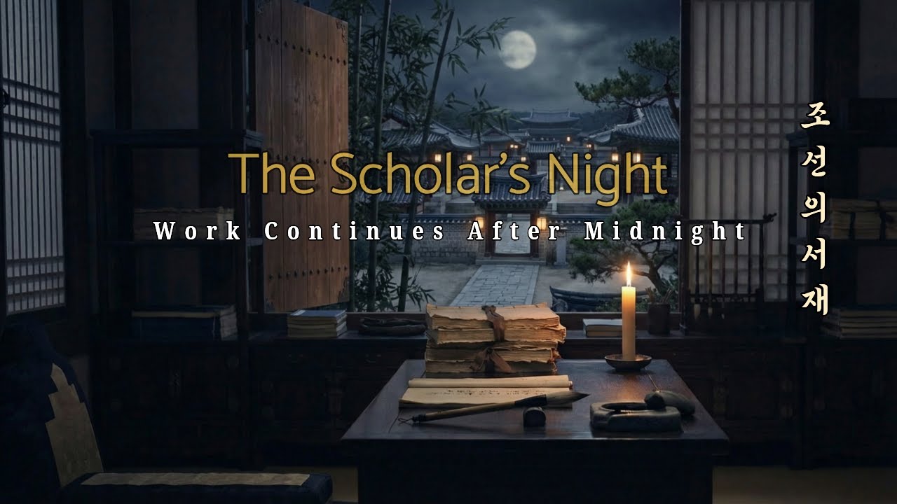 [Scholar’s Night] 🕯️ Late-Night Duty in the Joseon Palace | Korean Dark Academia Ambient