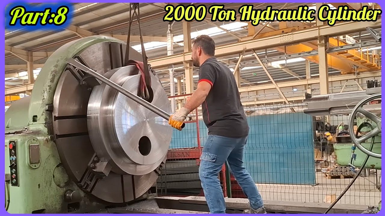 Machining the rear cover of a 2000-ton hydraulic cylinder | PART:8 