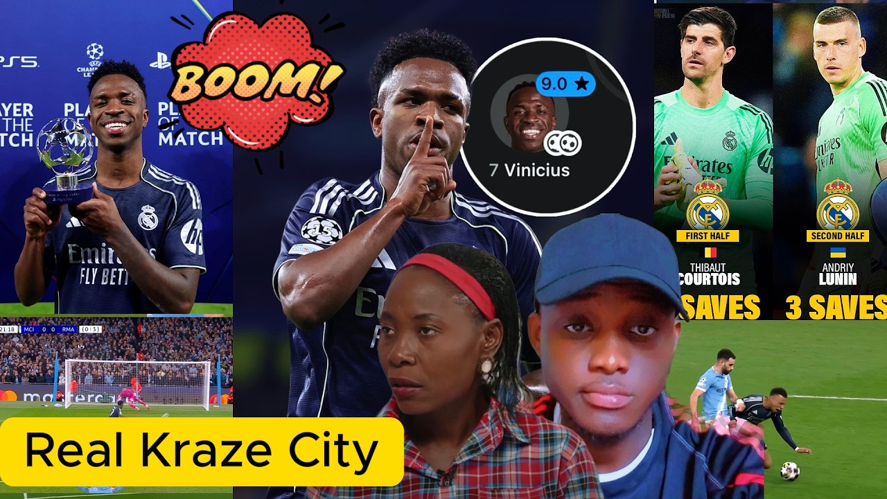 Boom! Real Madrid de Vinicius  elimine Manchester City , Vinicius jr make yon double pou bay viktwa