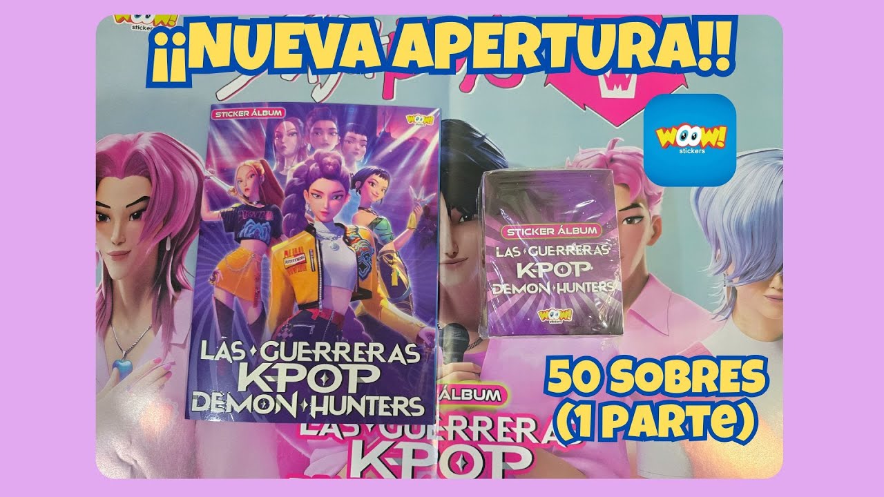NUEVA APERTURA - ALBUM STICKER GUERRERAS K-POP DEMON HUNTERS VOL1 (PARTE 1)