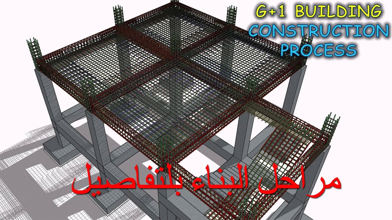 شاهد بناء مبني بطريقه هندسيه بالتفاصيل
