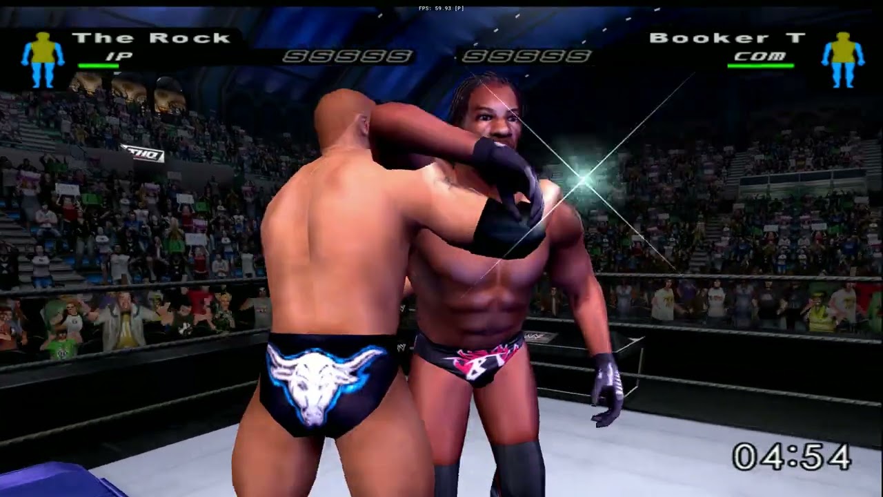 This is WWE Smackdown : Here Comes The Pain - TLC MATCH ! Rock vs Booker T!