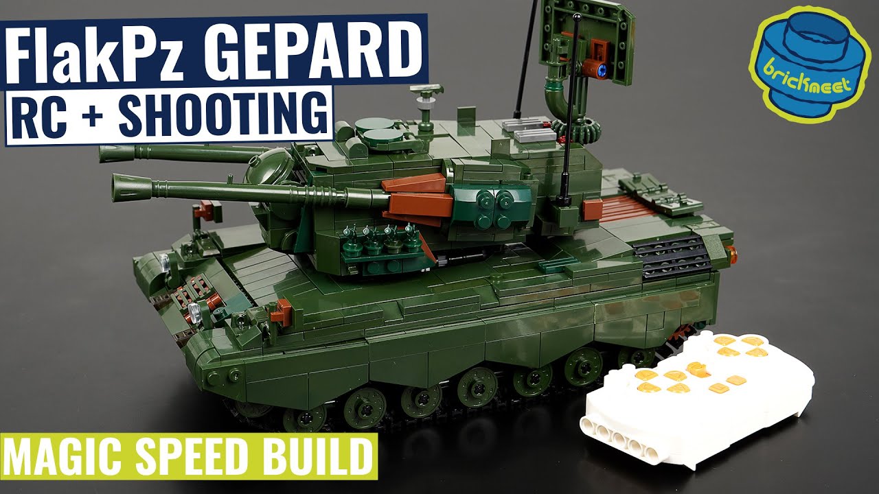Shooting FlakPanzer GEPARD with RC - KAZI 84143 (Speed Build Review)