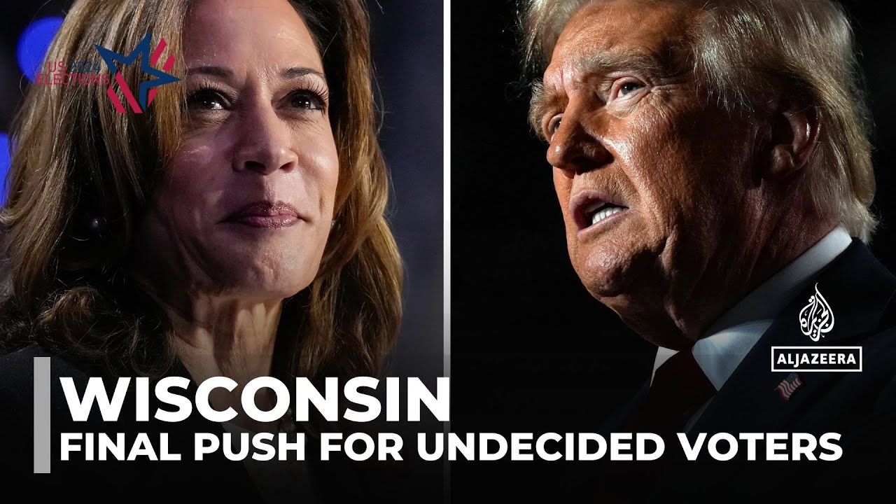 Final push for undecided voters: Candidates seek support in swing state of Wisconsin