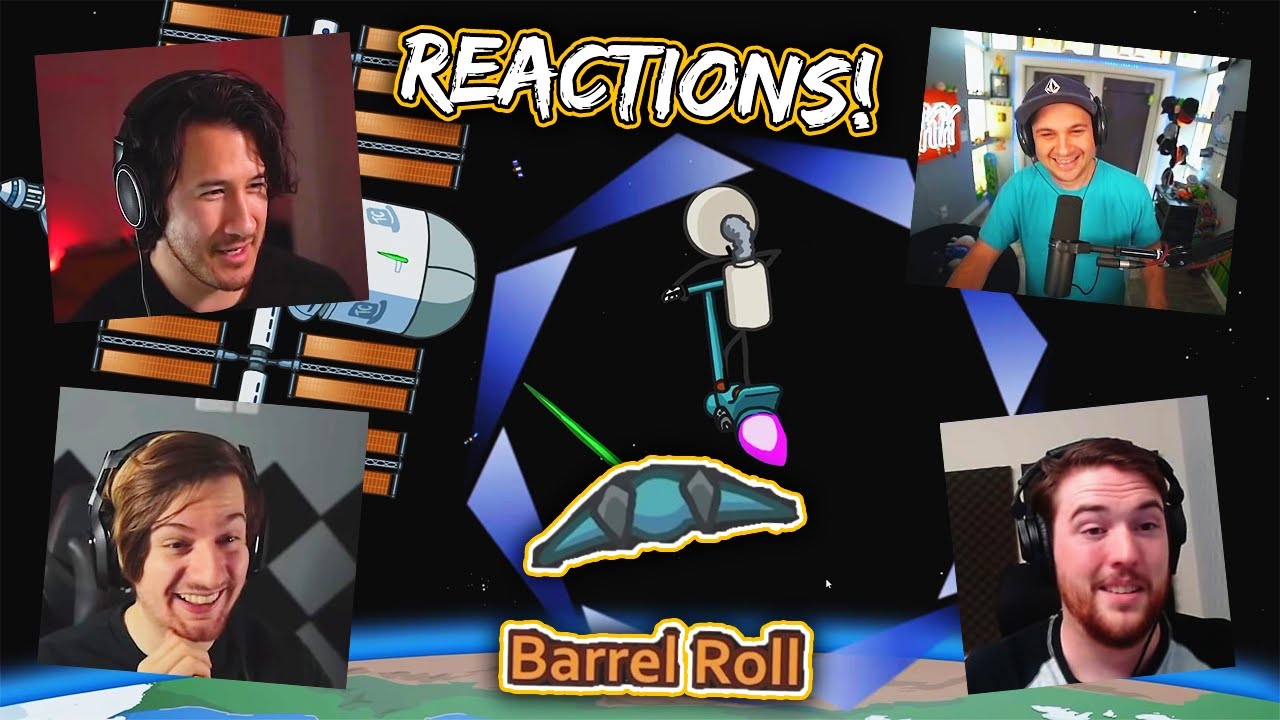 Youtuber's React To Barrel Roll! (Star Fox Reference) [Henry Stickmin - Completing The Mission]