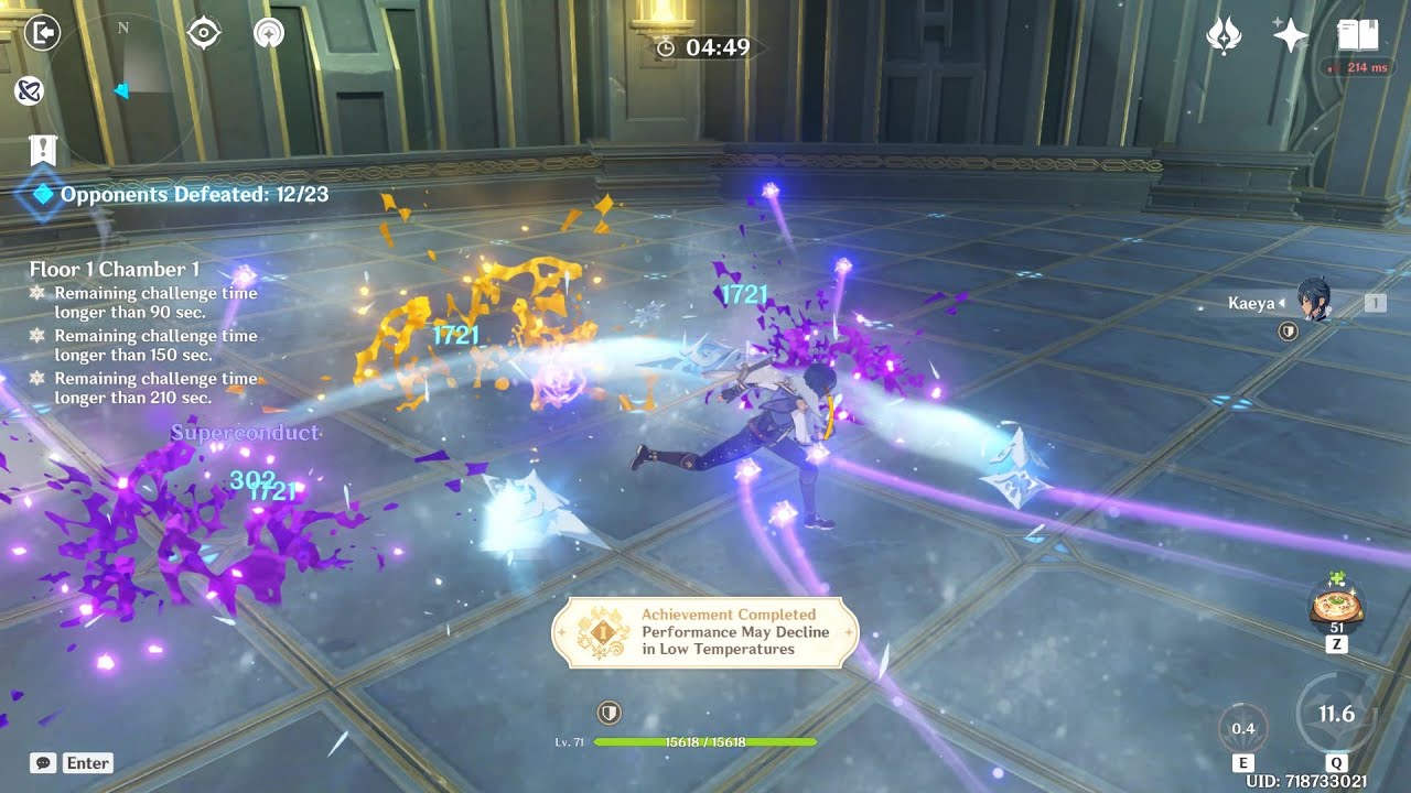 Performance May Decline In Low Temperatures - Genshin Impact Achievement Guide