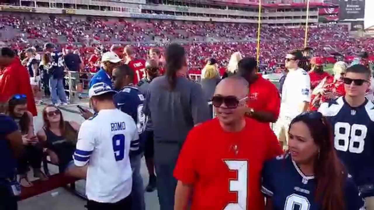 Bucs Beat The Cowboys Fans Reaction 2015 (Video)