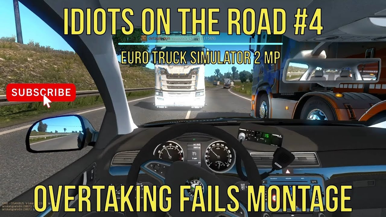 Idiots on the Road #4 - ETS2MP | Funny Moments / Crash Compilation / Overtaking Fails / Met Tony 747