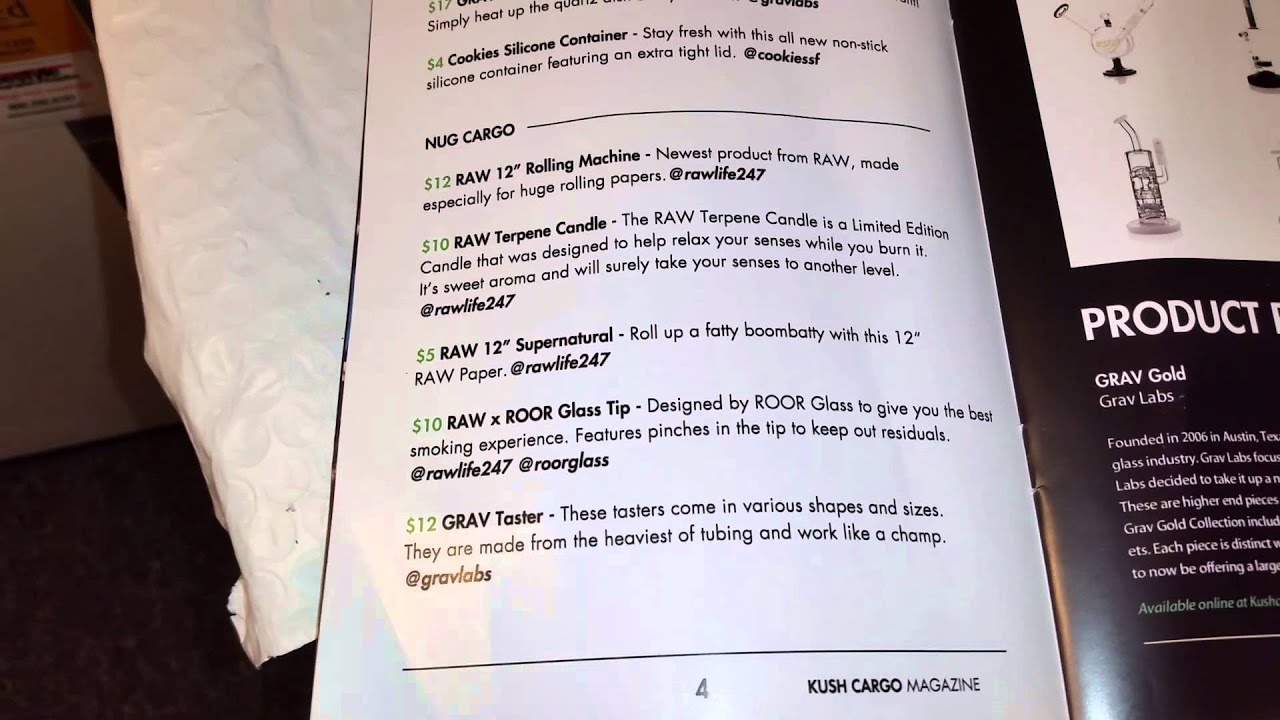 Unpacking July 2015 Kush Cargo